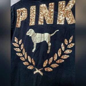 Victoria's Secret PINK Sequin Logo Top